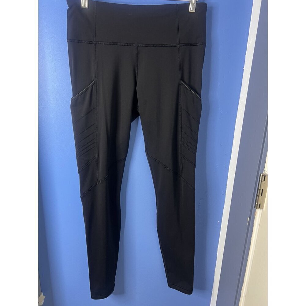 Lululemon High-Waisted Leggings Women 8 Black Side Pocket hiking Active - Picture 8 of 9